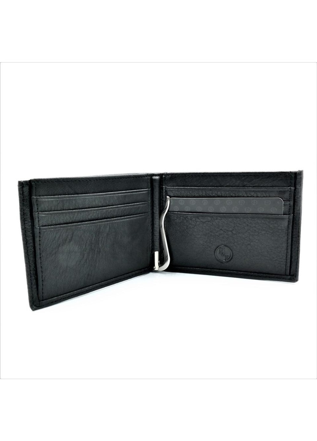 Мужской кожаный кошелек-зажим 11 х 8 х 2,5 см Черный wtro-168-24A Weatro (272950019)