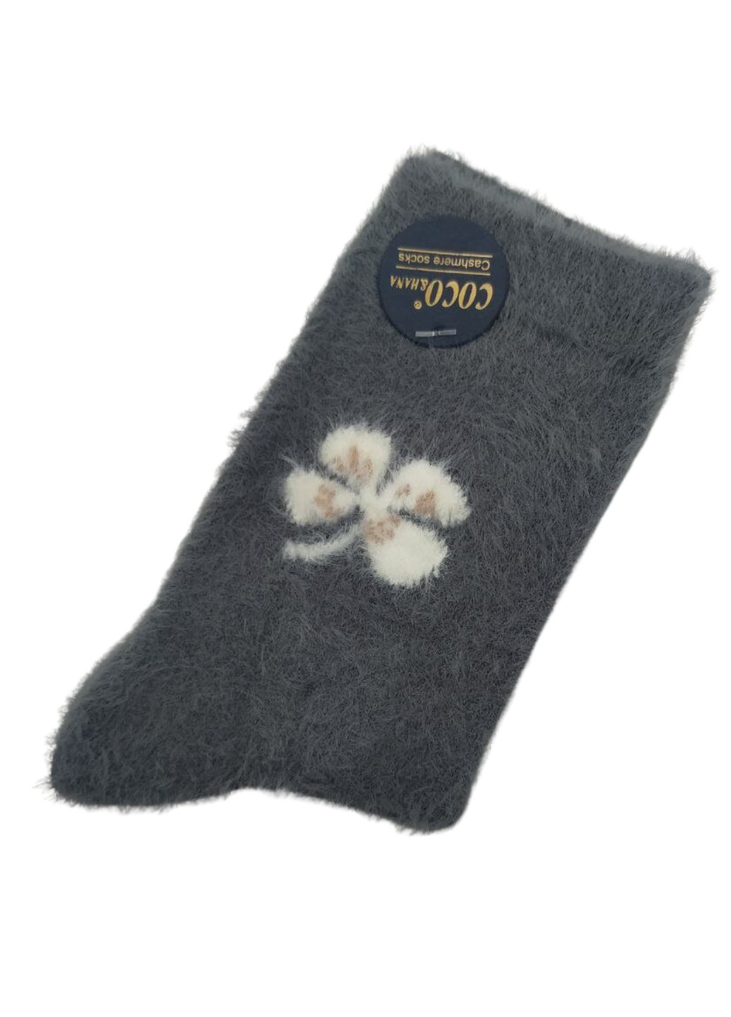 Носки теплые женские с мехом норки Flower No Brand (263346181)