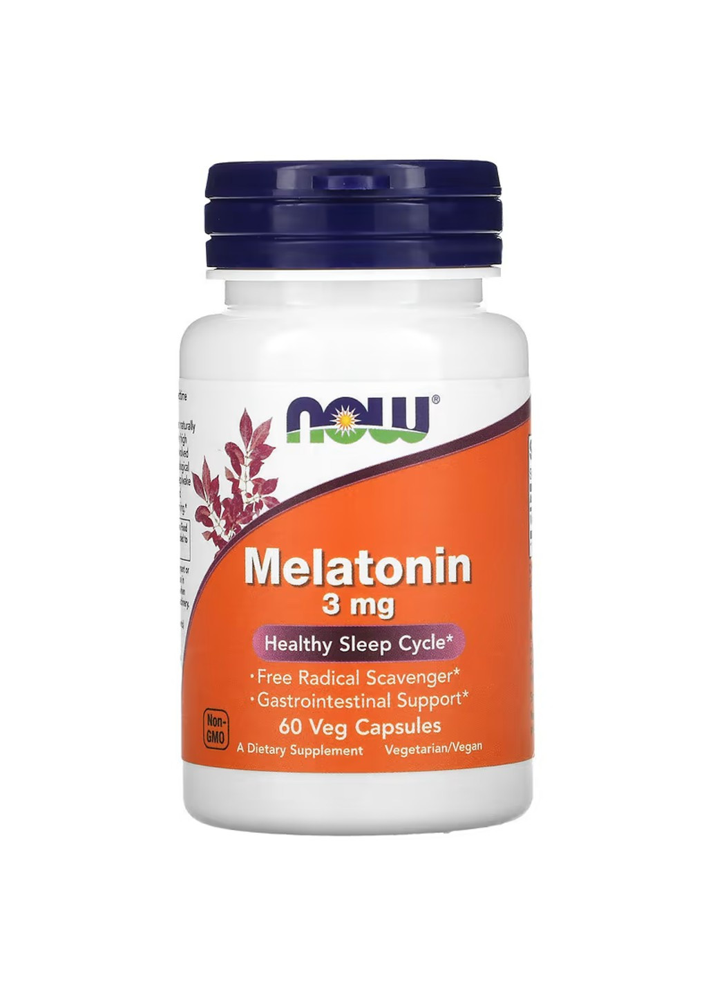 Мелатонін Melatonin 3мг - 180 вег.капсул Now Foods (278006752)