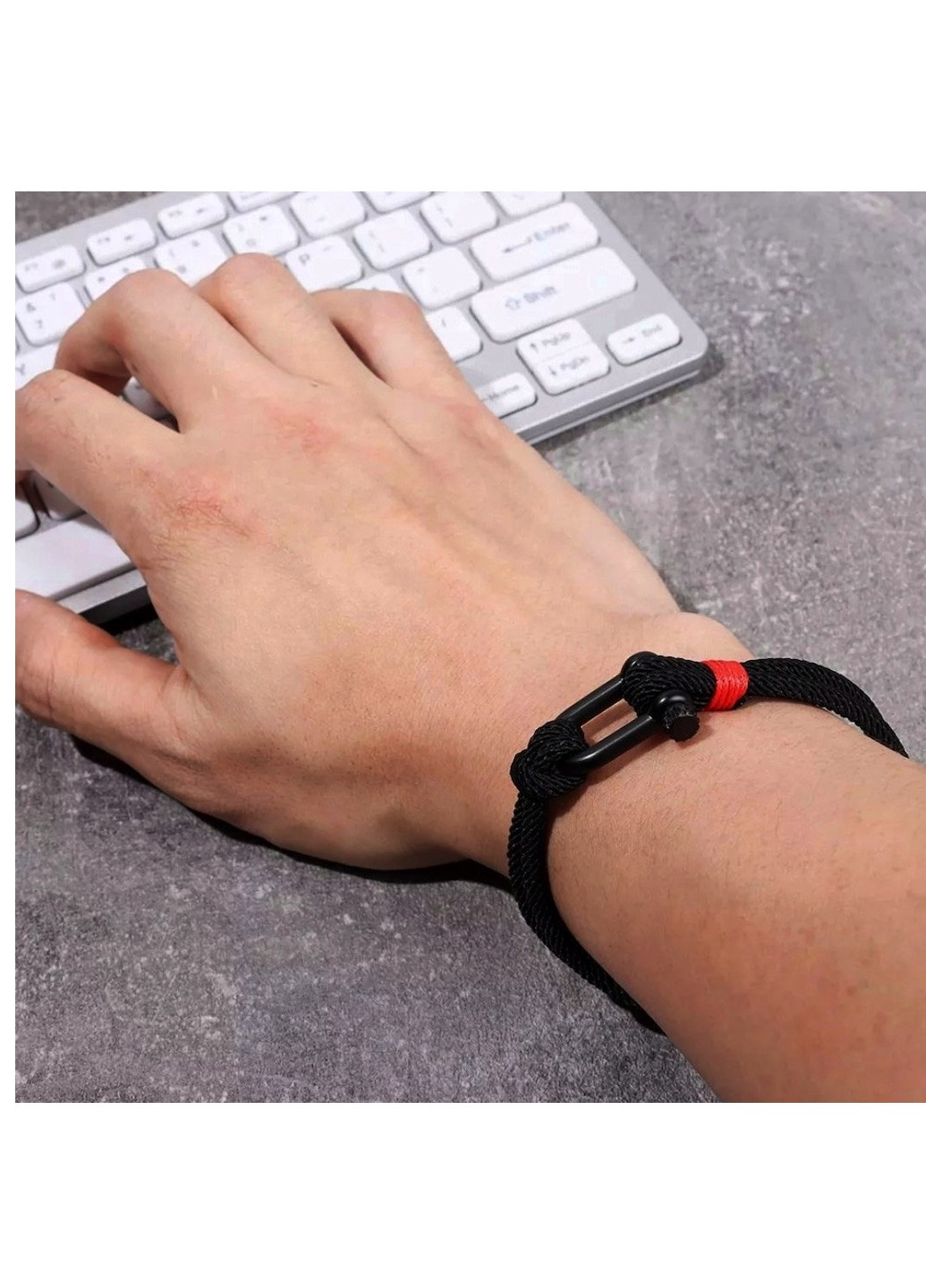 Браслет двойной из паракорда Wuke унисекс с карабином регулируемый канат шнур Черный Brend Браслет (257226456)