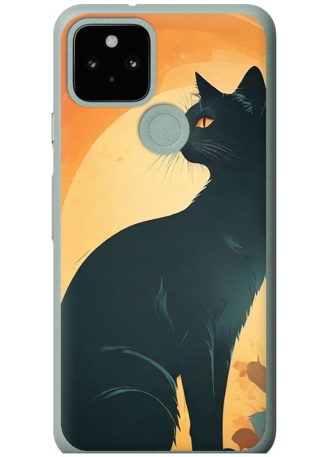 Силіконовий чохол 'Чорна кішка' для Endorphone Google Pixel 5 (275649019)