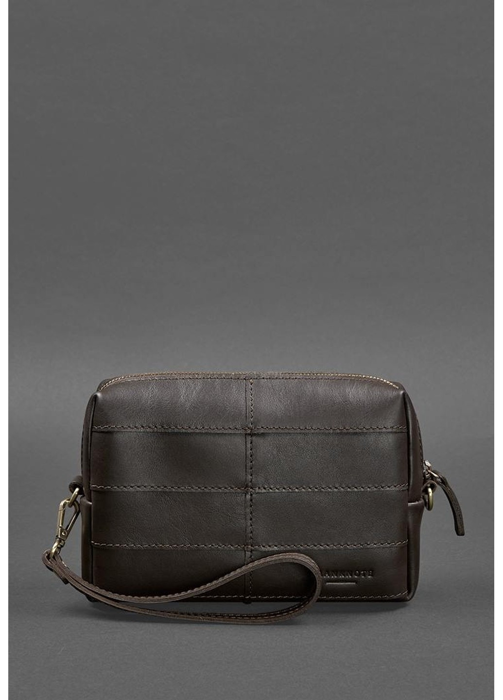 Кожаная косметичка-несессер 3.1 Темно-коричневый краст BN-CB-3-1-CHOKO BlankNote (263519094)