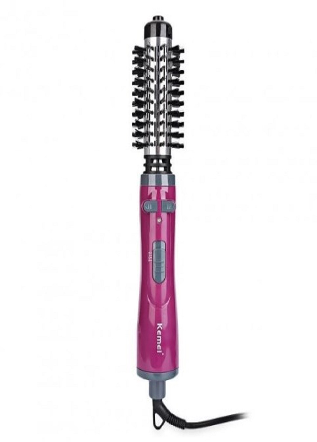 Багатофункціональний фен-щітка для укладання волосся KM-8000 рожевий Kemei (259578720)