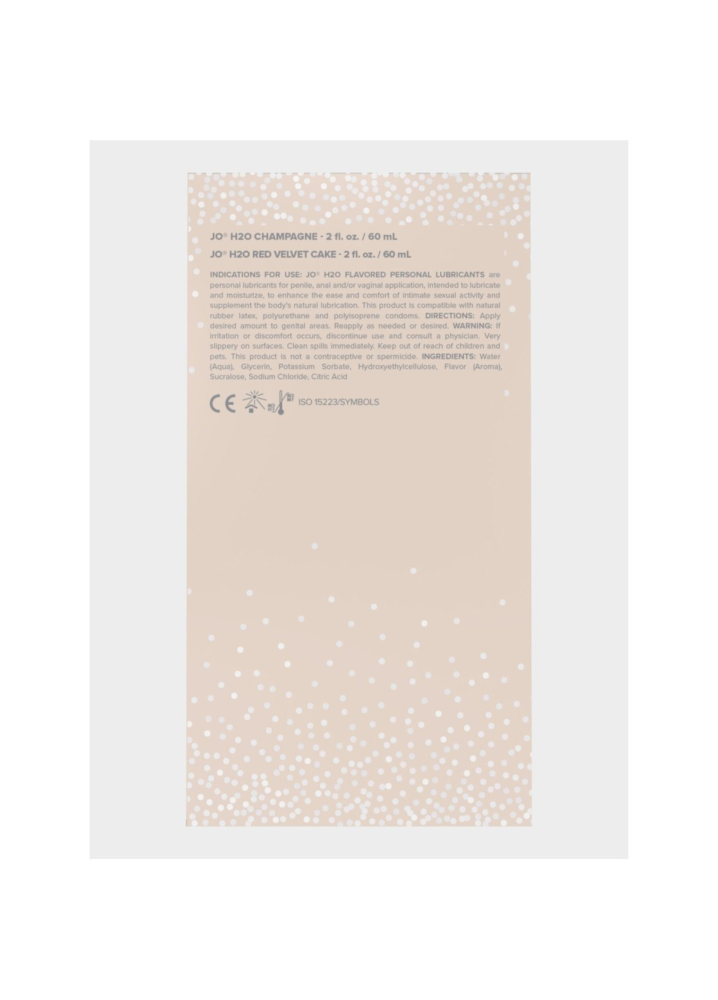 Набор вкусовых смазок Champagne & Red Velvet Cake (2×60 мл), Limited Edition System JO (258290481)