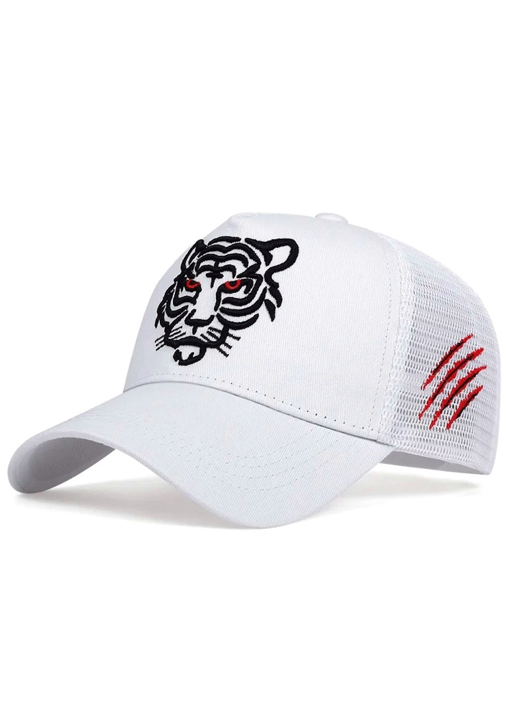 Кепка тигр (tiger) із сіточкою біла, унісекс wuke one size Brand тракер (259812422)