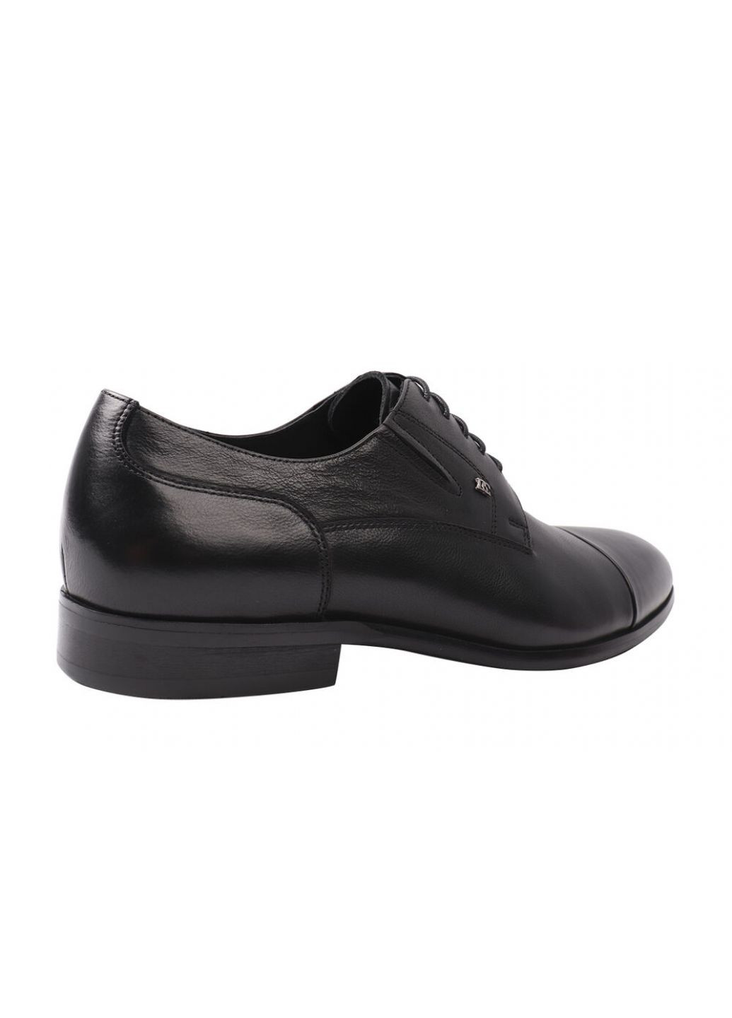 Туфлі чоловічі з натуральної шкіри, на низькому ходу, на шнурівці, колір чорний, Basconi 757-21dt (257438609)