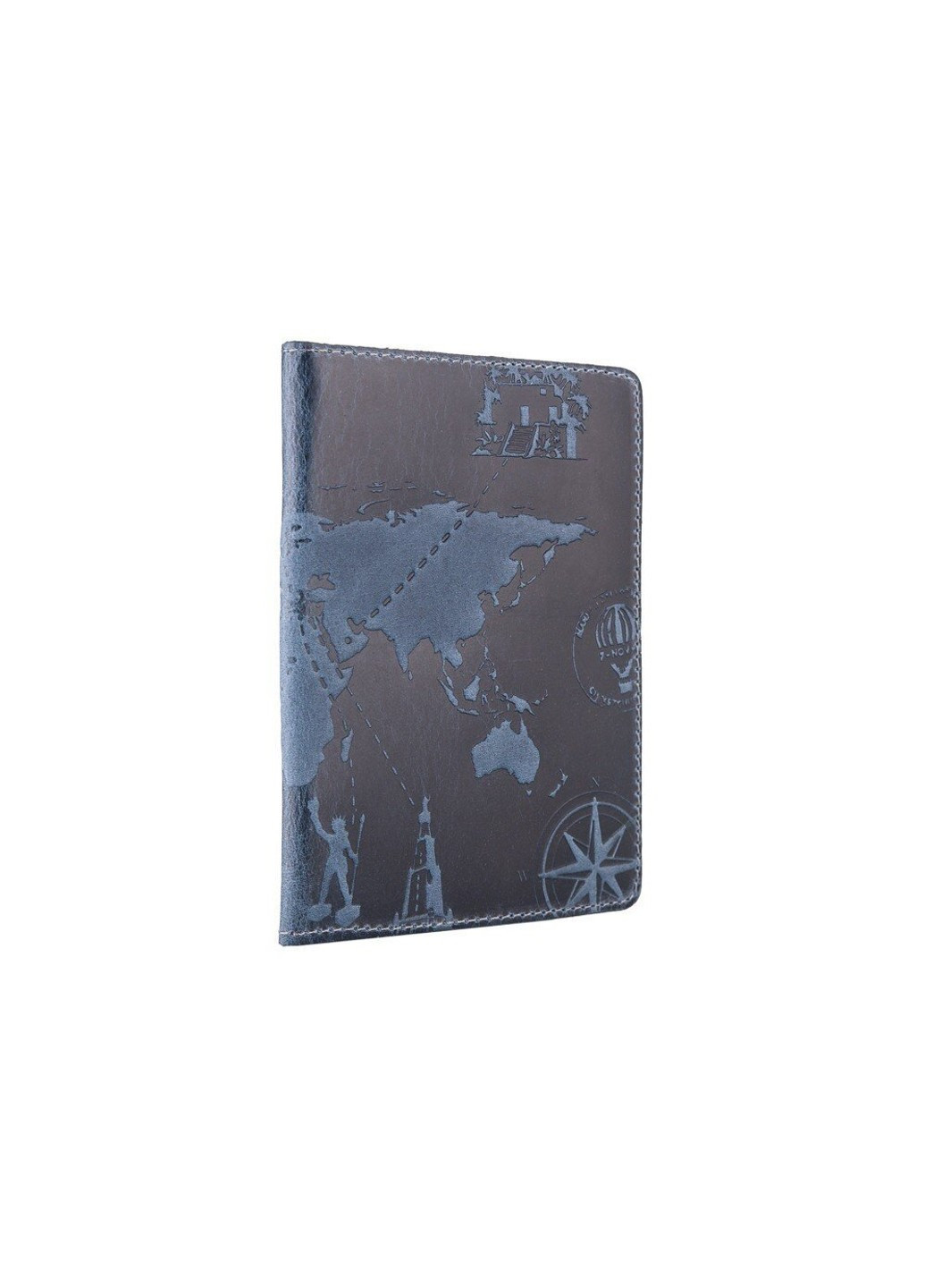 Обкладинка для паспорта зі шкіри HiArt PC-02 7 wonders of the world Червоний Hi Art (268371298)