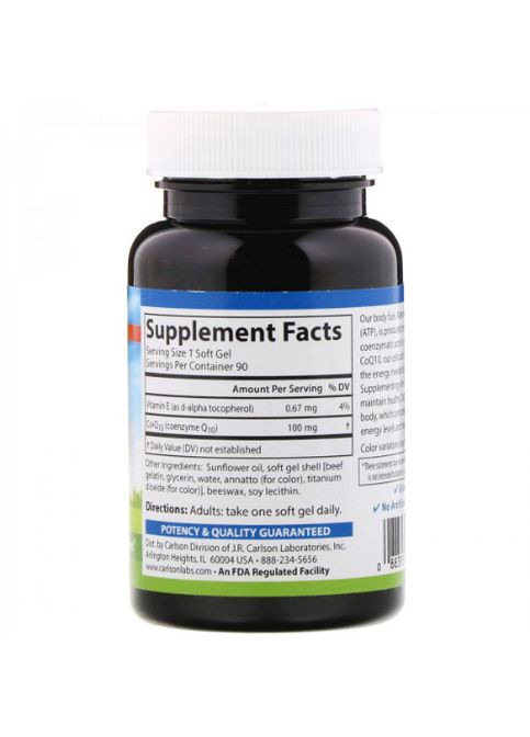 CoQ10 100 mg 30 Soft Gels Carlson Labs (260492553)