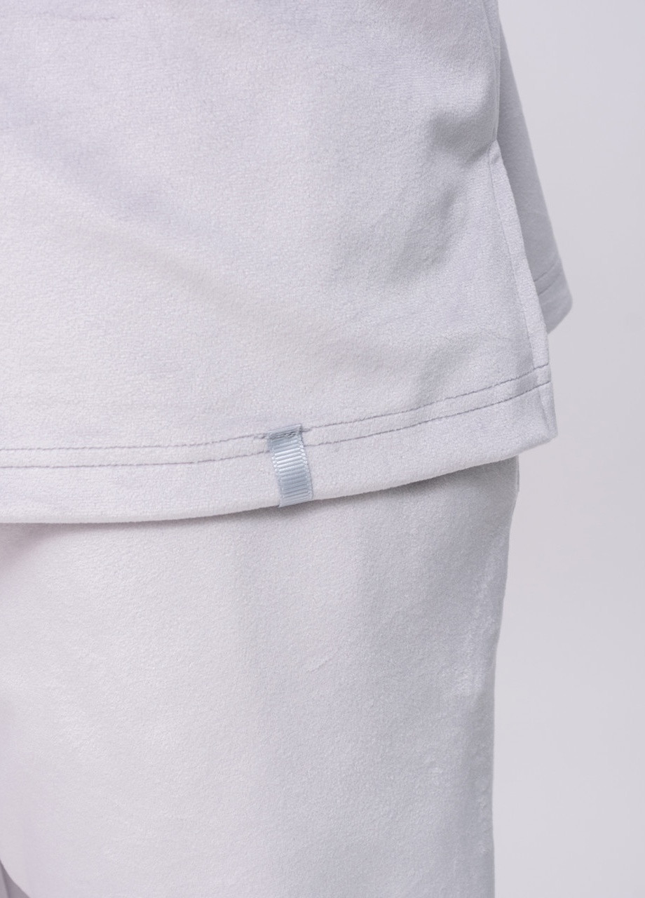Костюм мужской домашний велюровый кофта со штанами Светло-серый Maybel (257062719)