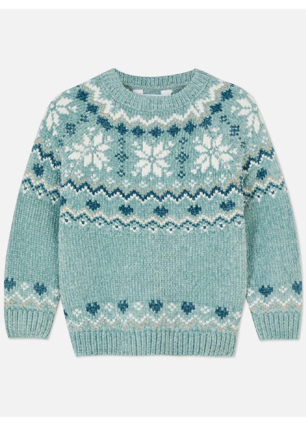 Бірюзовий зимовий светр пуловер Primark