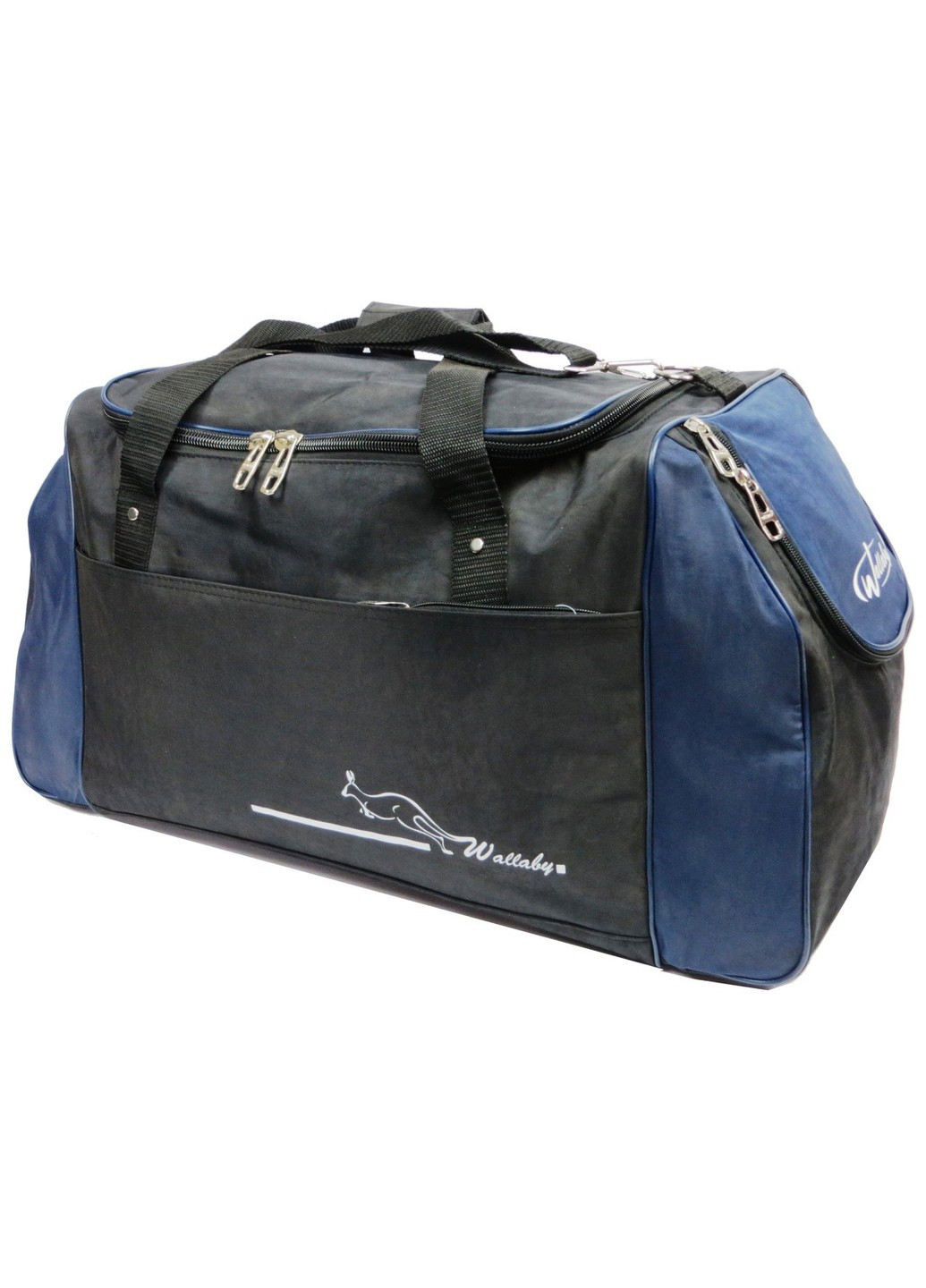 Спортивна сумка 447-1 чорний із синім, 59 л Wallaby (271997983)