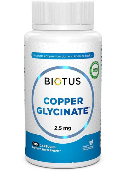Copper 2,5 mg 100 Caps BIO-531279 Biotus (258499772)