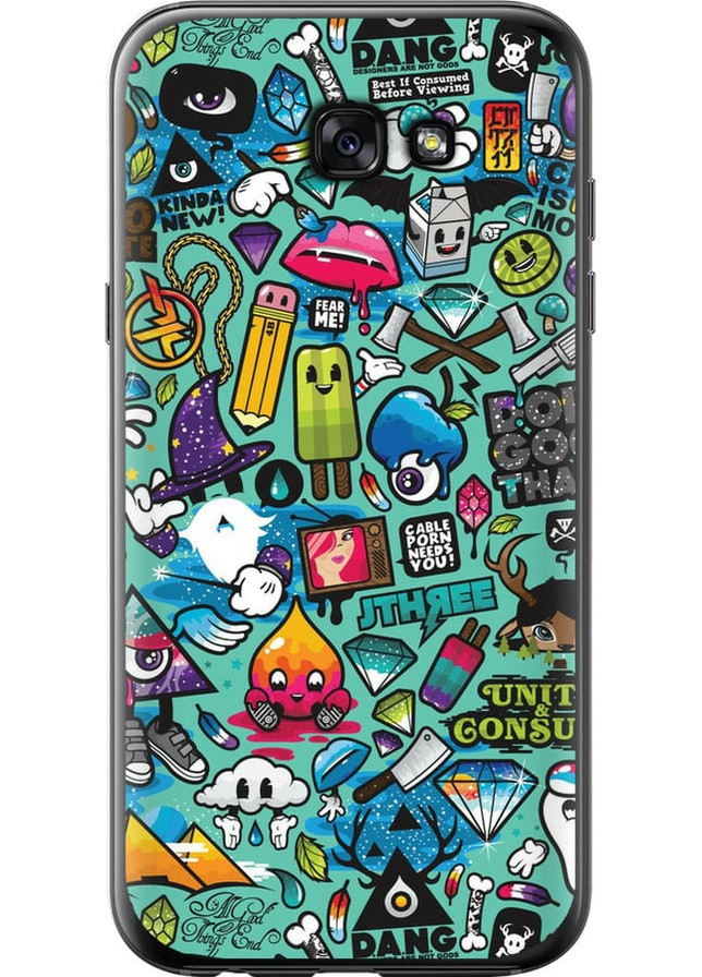 2D пластиковий чохол 'Стікер бомбінг 1' для Samsung Galaxy A7 (2017) Endorphone Samsung Galaxy A7 (2017) (257902679)