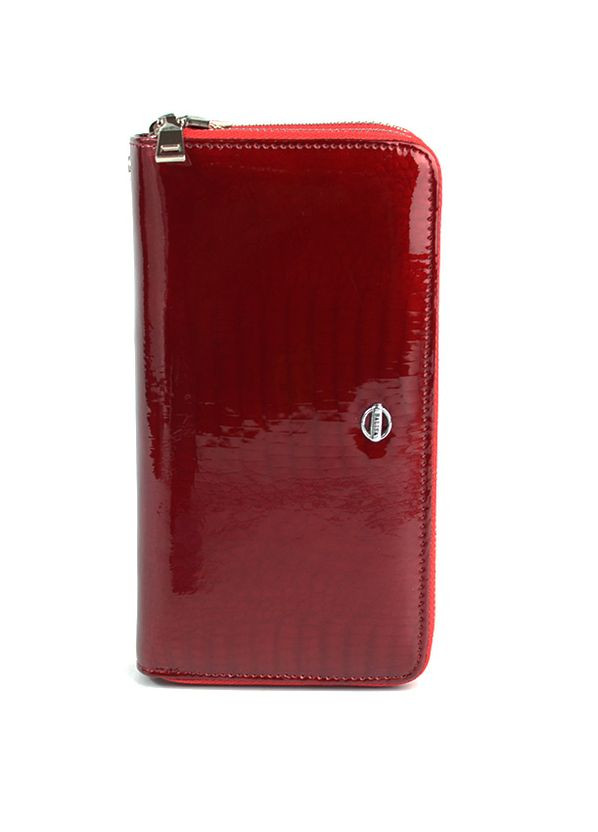 Красный женский лаковый кошелек на две молнии, классический толстый кошелек из натуральной кожи Balisa (268219306)