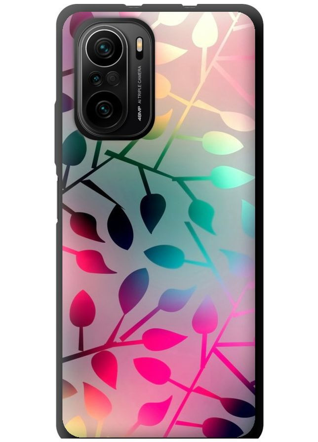 TPU чорний чохол 'Листя' для Endorphone Xiaomi Poco F3 (262978476)