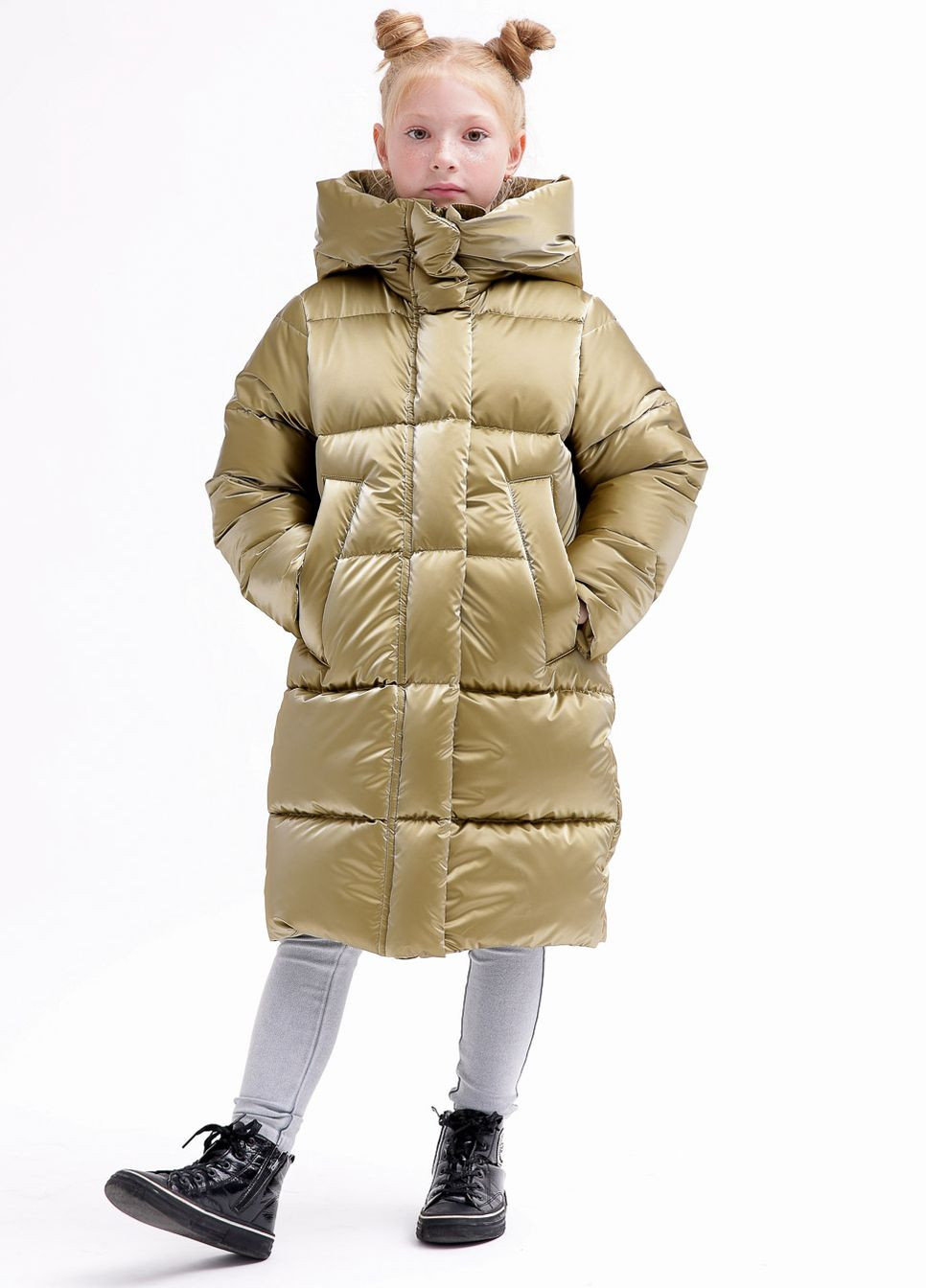 Бронзова зимня пухова куртка для дівчаток від 6 до 17 років X-Woyz