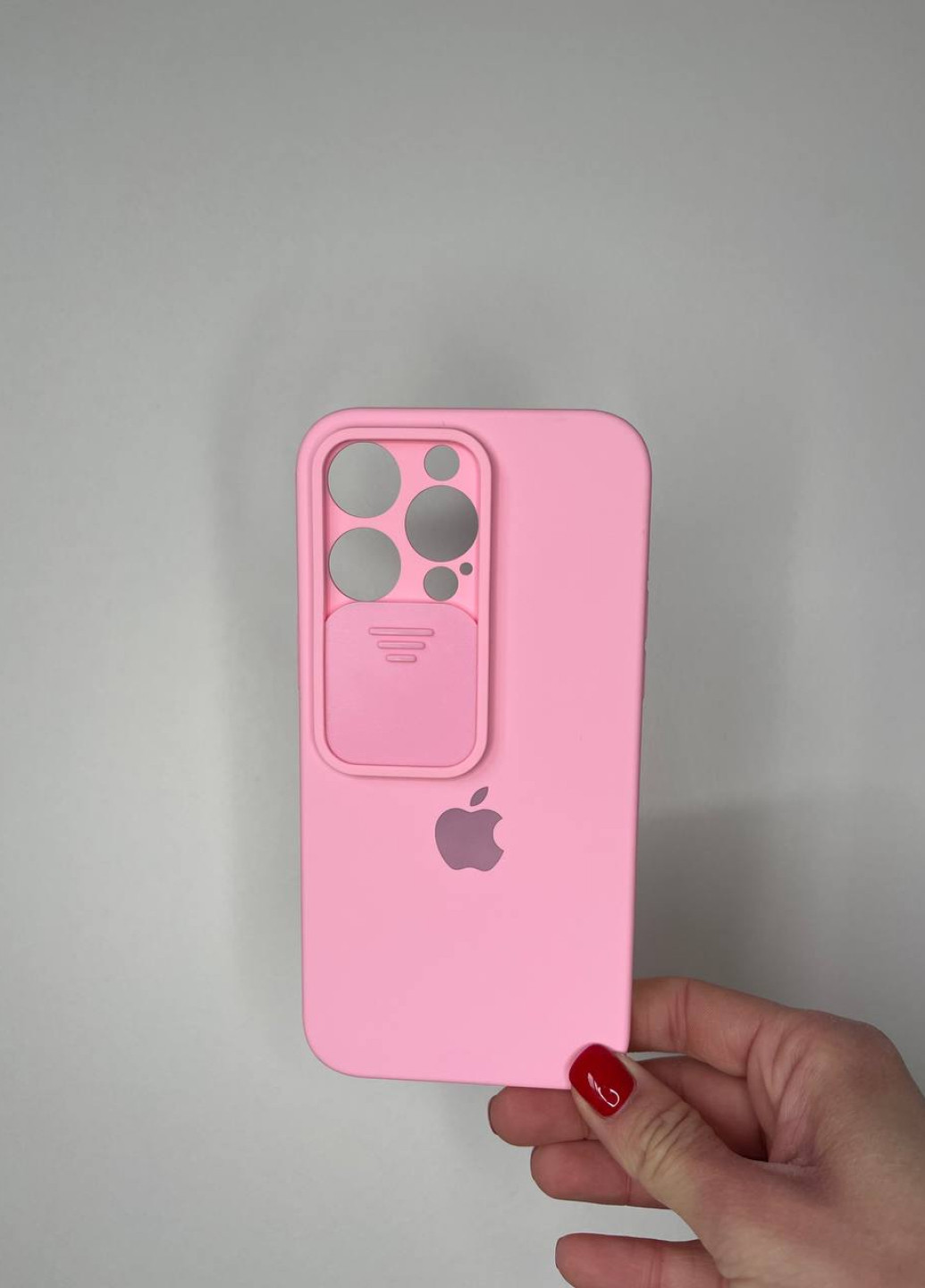 Чохол Silicone Hide Camera для iPhone 14 Pro Rose Pink No Brand (257455599)