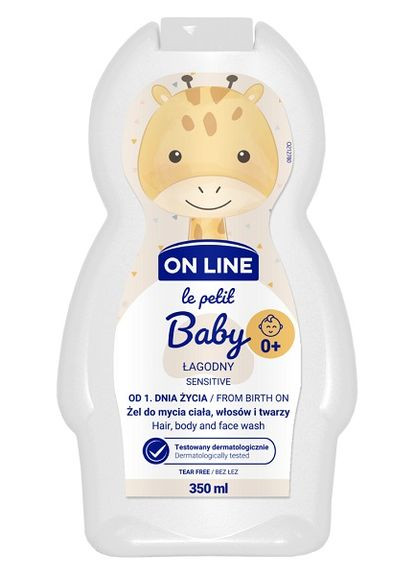 Дитячий гель-шампунь від народження 3в1 Baby Sensitive 350 мл (2164) On Line (266826200)