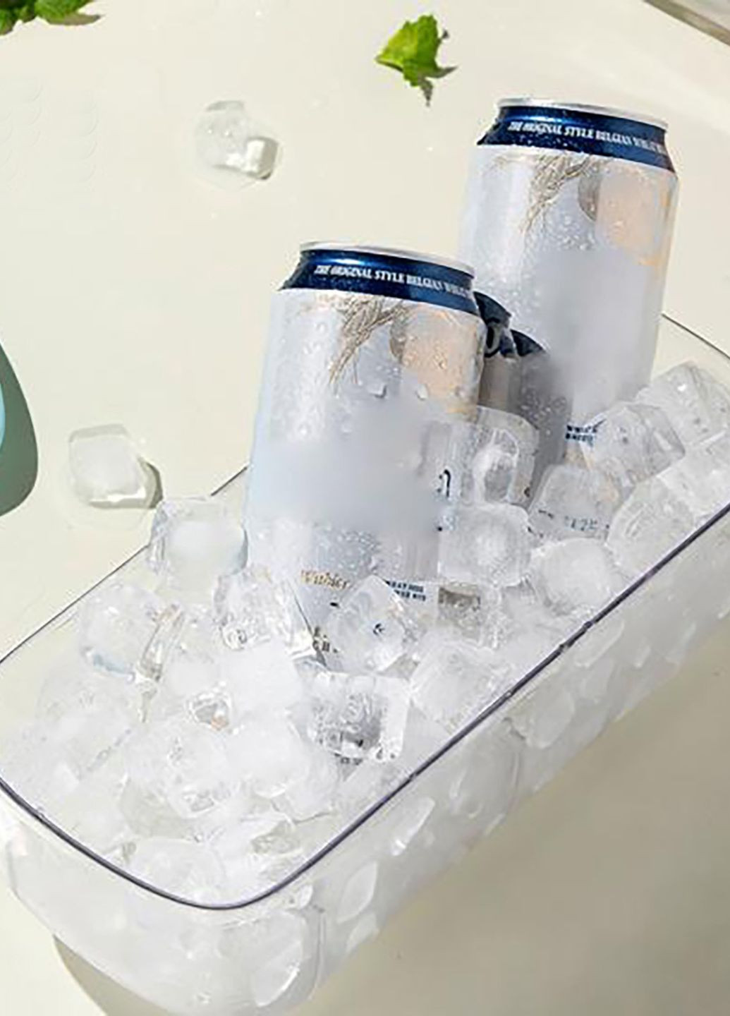 Лоток для заморозки 48 кубиків льоду з кришкою, виштовхувачем, кошиком та совком 28х12.5х9 см Kitchen Master (274060149)