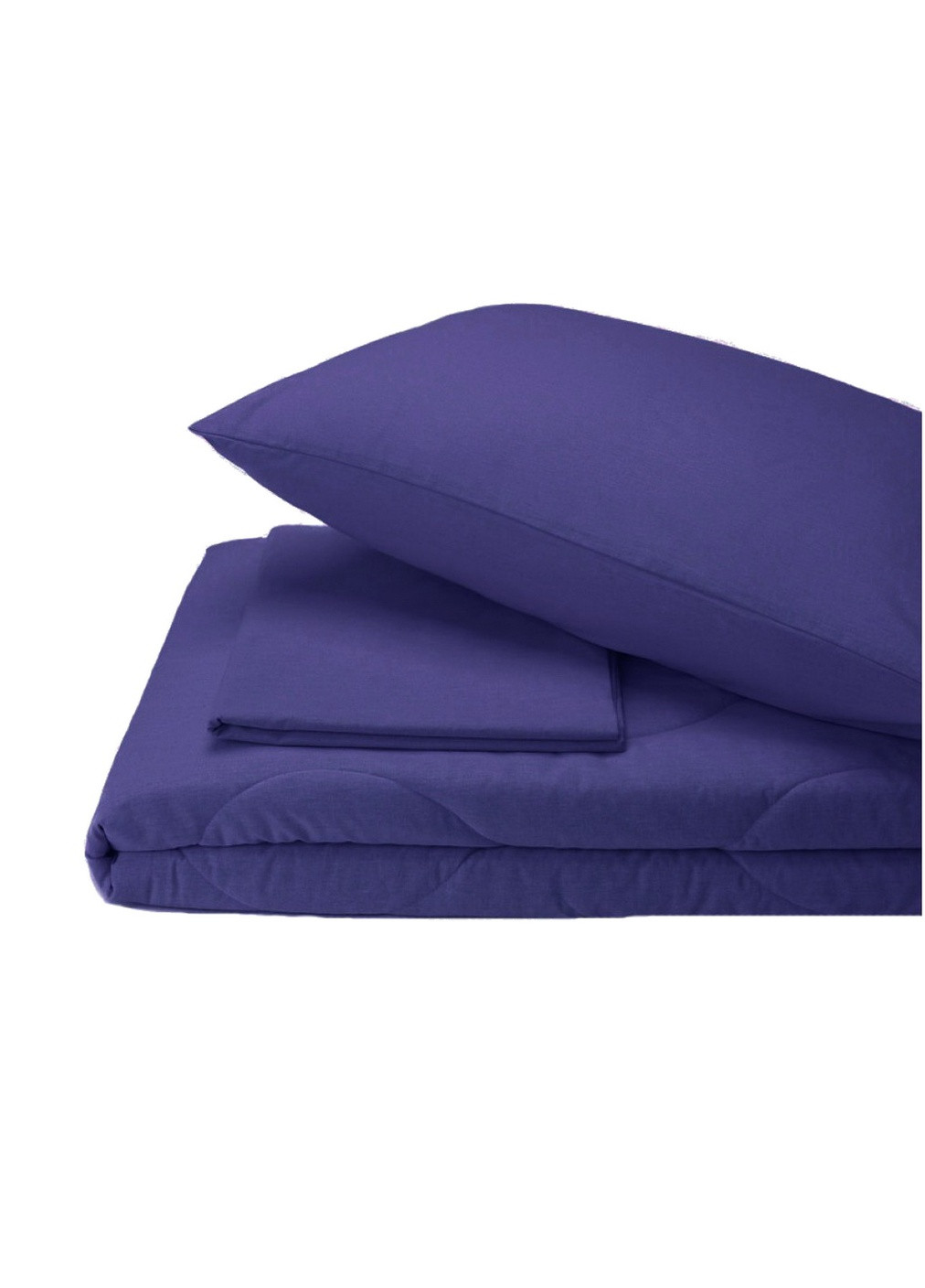Набор хлопковый 172х205 Silensa одеяло простынь наволочки синий двуспальный SoundSleep (259591981)