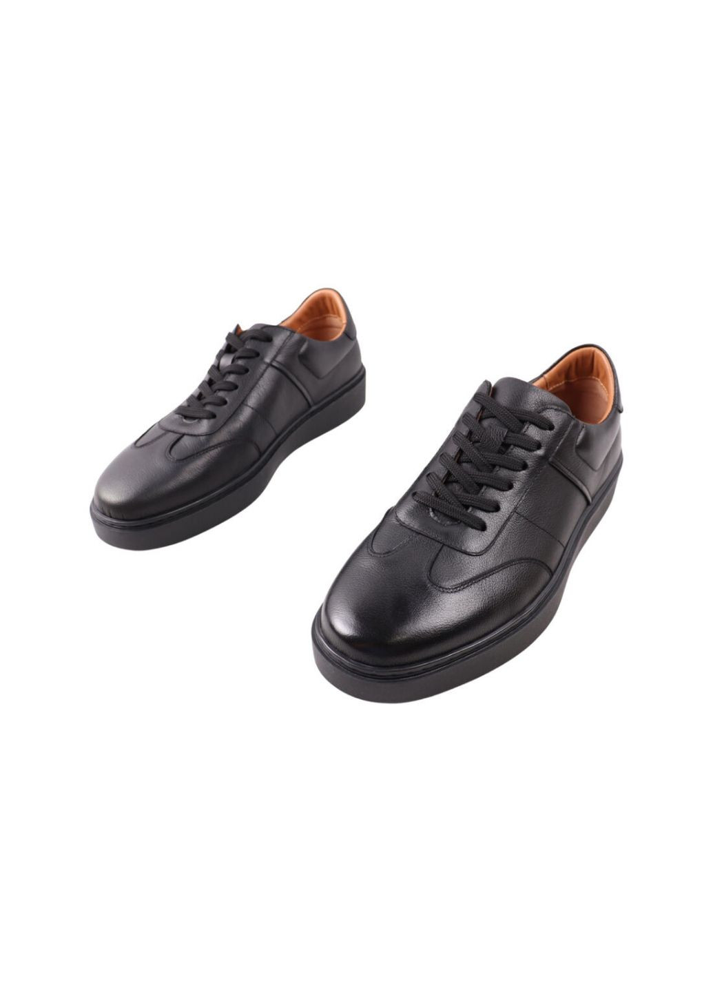 Чорні кеди чоловіч чорні натуральнна шкіра Emillio Landini 67-23DTC