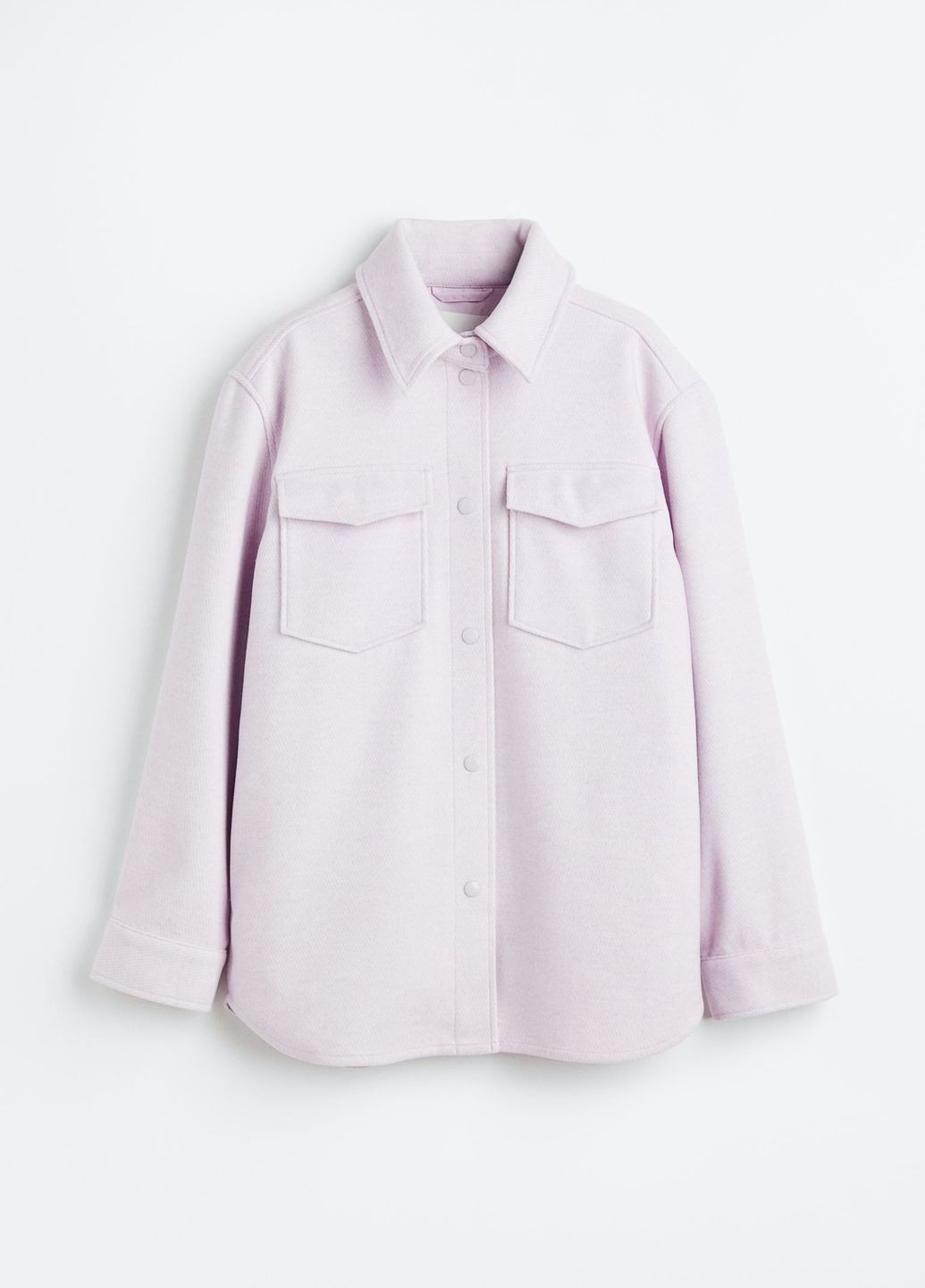 Лиловая кэжуал рубашка однотонная H&M