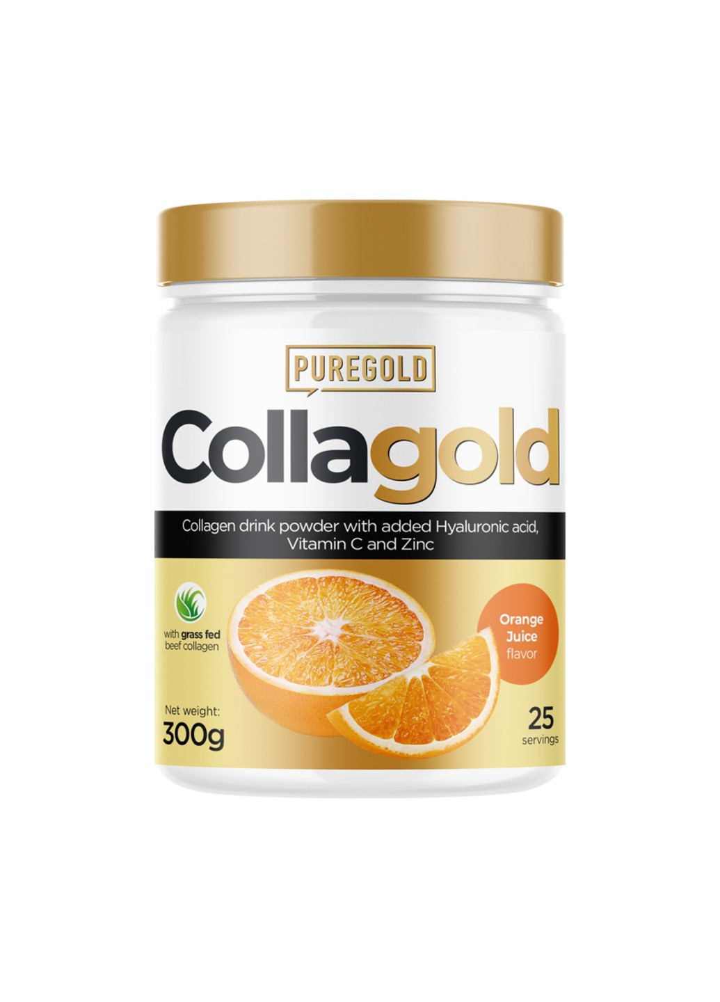 Коллаген с Гиалуроновой Кислотой Beef and Fish CollaGold - 300г Pure Gold Protein (269713127)