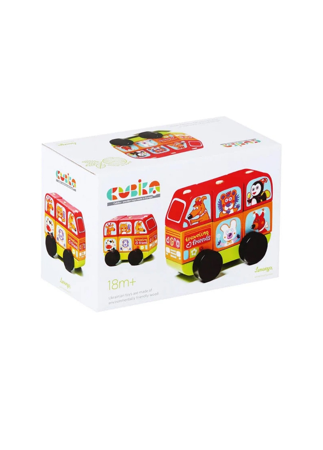 Игрушка Автобус "Веселые звери" цвет разноцветный 00-00248386 Cubika (259467490)