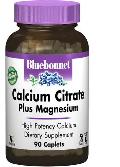 Calcium Citrate Plus Magnesium 90 Caplets BLB0716 Bluebonnet Nutrition (256724428)