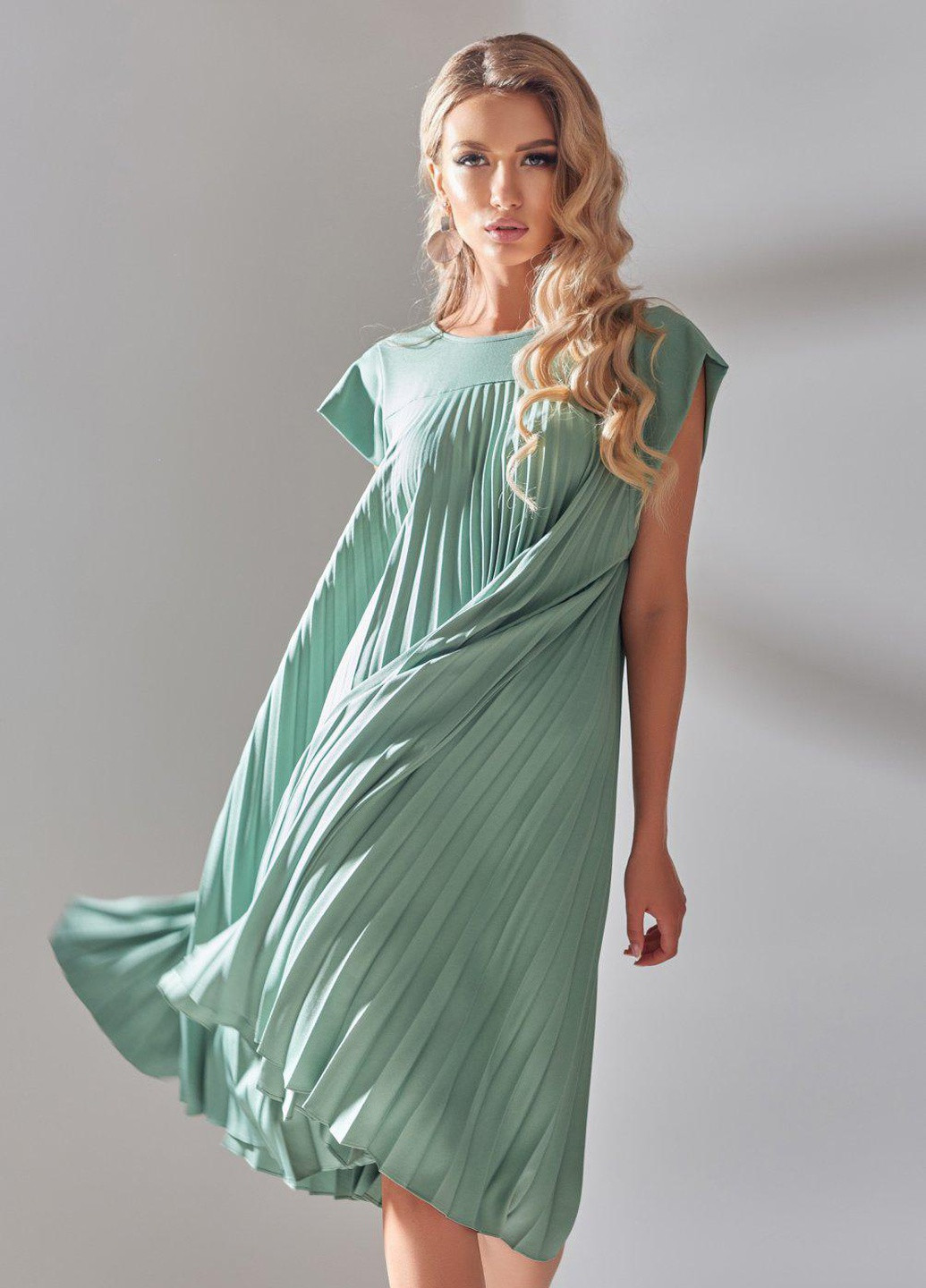 Зелена сукнi норма сукня у складку пліссе (ут000066563) Lemanta