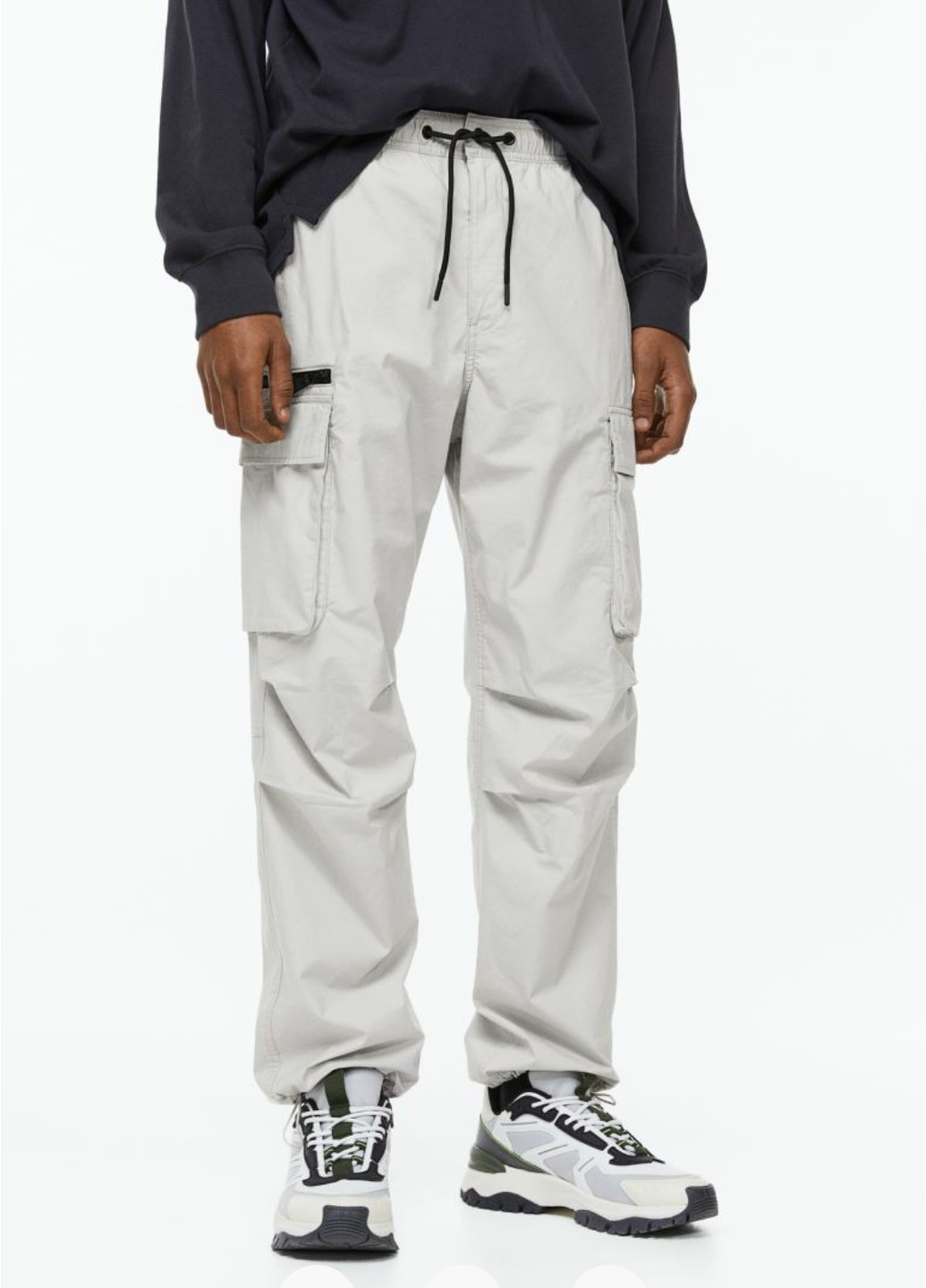 Чоловічі штани карго Relaxed Fit Н&М (55661) S Сірі H&M (259040251)