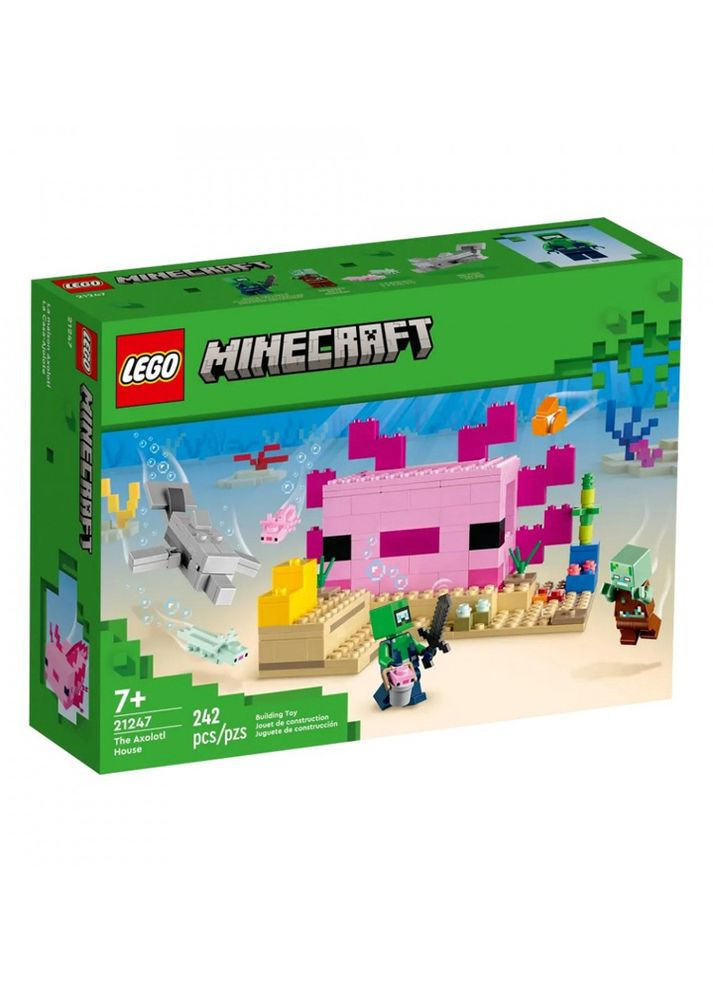 Конструктор Minecraft Дом-Аксолотль цвет разноцветный ЦБ-00230001 Lego (262290007)