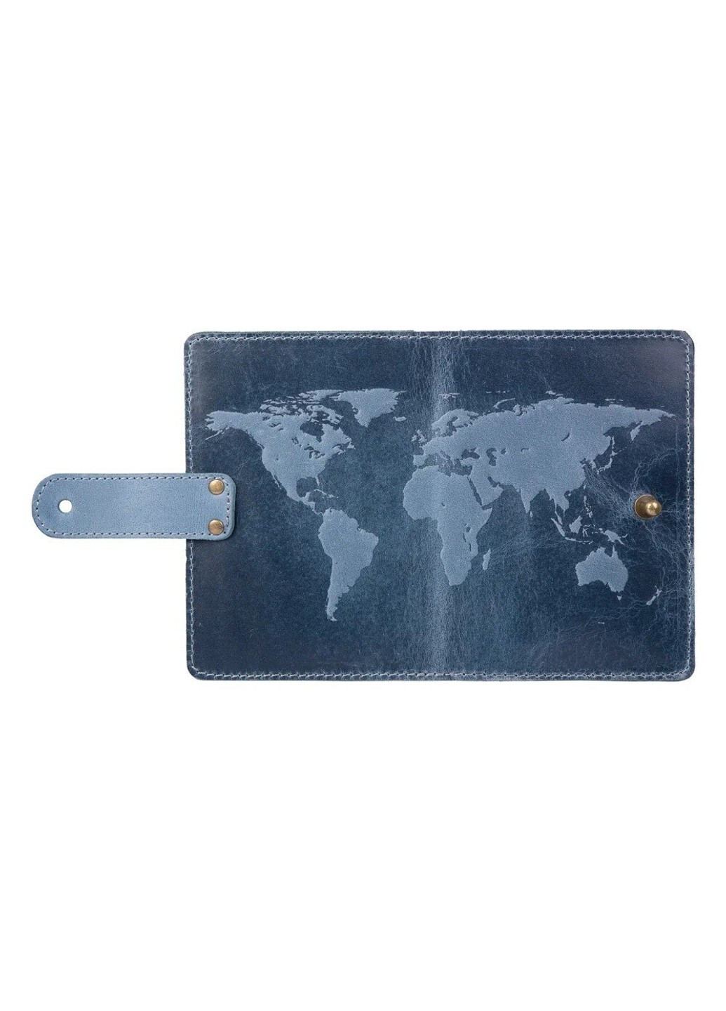 Обкладинка для паспорта зі шкіри «World Map» PB-02/1 Shabby Alga Темно-зелений Hi Art (268371195)