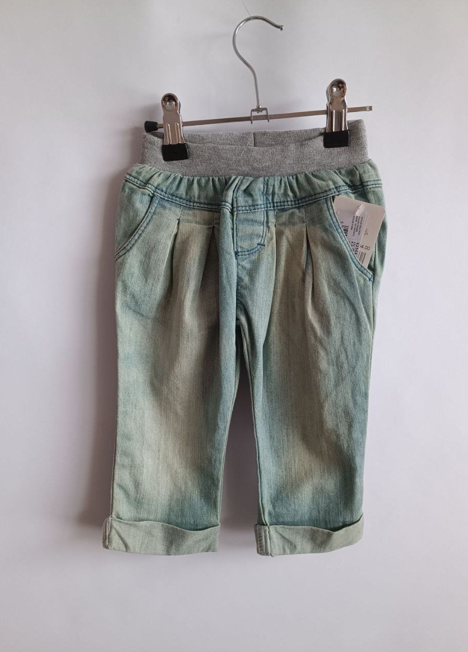 Голубые демисезонные прямые джинсы Birba