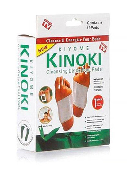 Пластир для ніг медичний детоксикаційний Kinoki Cleansing Detox Foot Pads 10 шт No Brand (260168393)