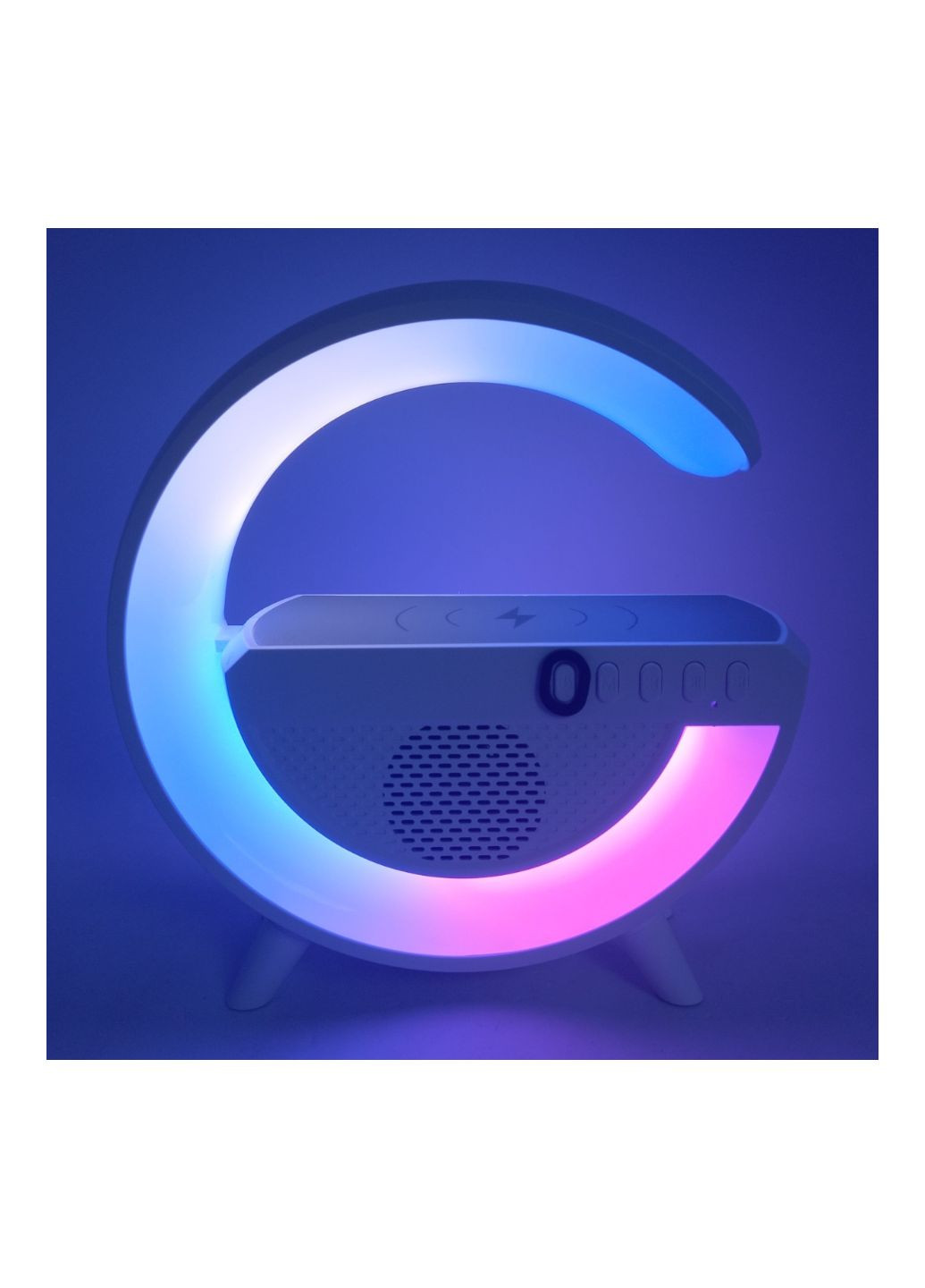 Лампа колонка светильник ночник с беспроводной зарядкой радио на акумуляторе USB ЮСБ блютуз No Brand (277817150)