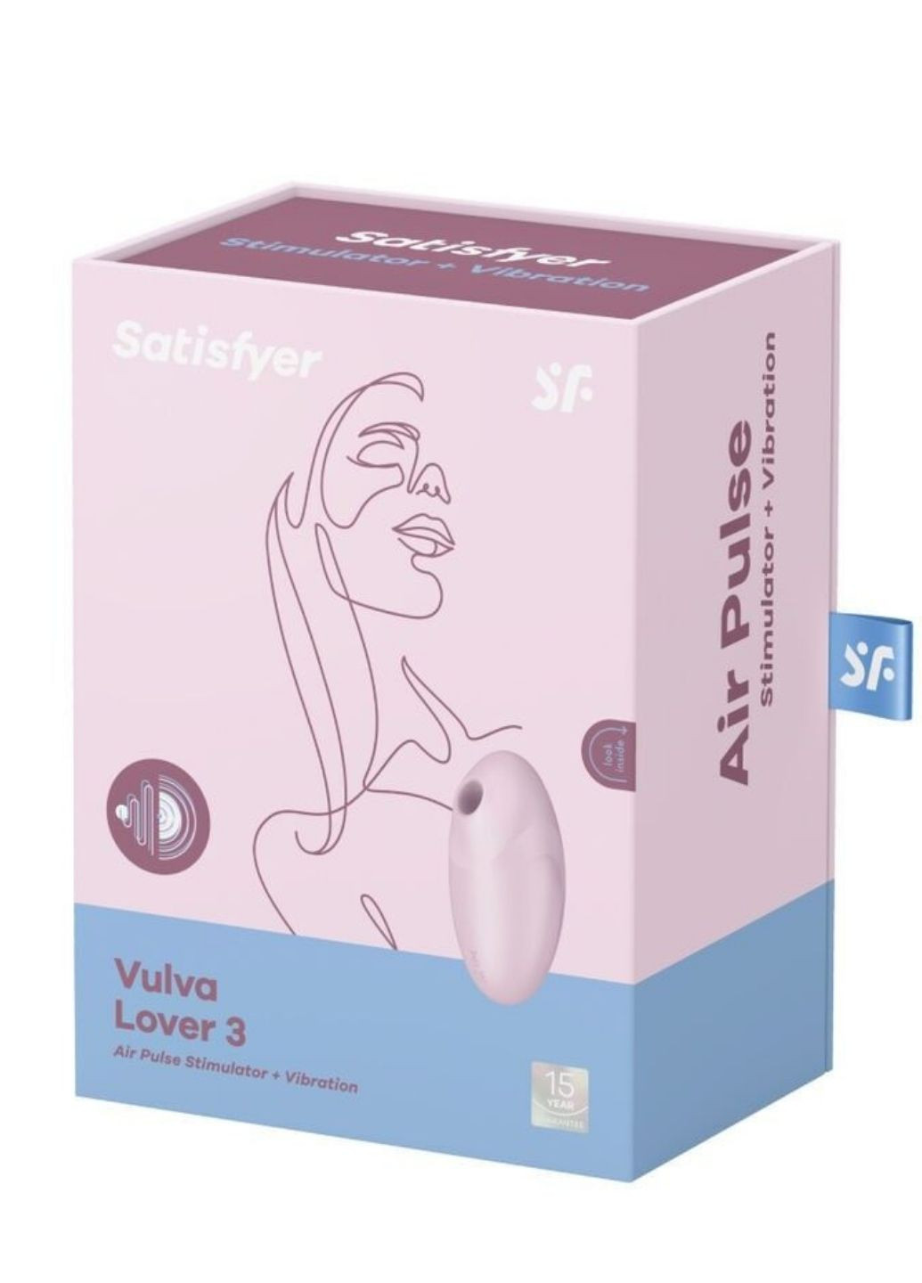 Вакуумний кліторальний стимулятор вібратор Satisfyer vulva lover 3 pink (266265619)