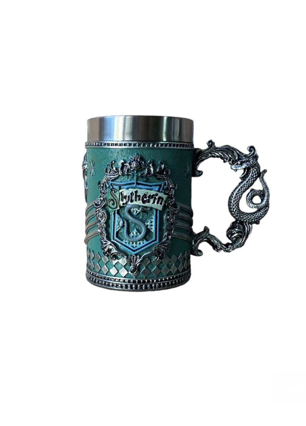 Кружка Чашка Бокал 3D Нержавеющая Сталь Гарри Поттер Слизерин 500мл Home (262454730)