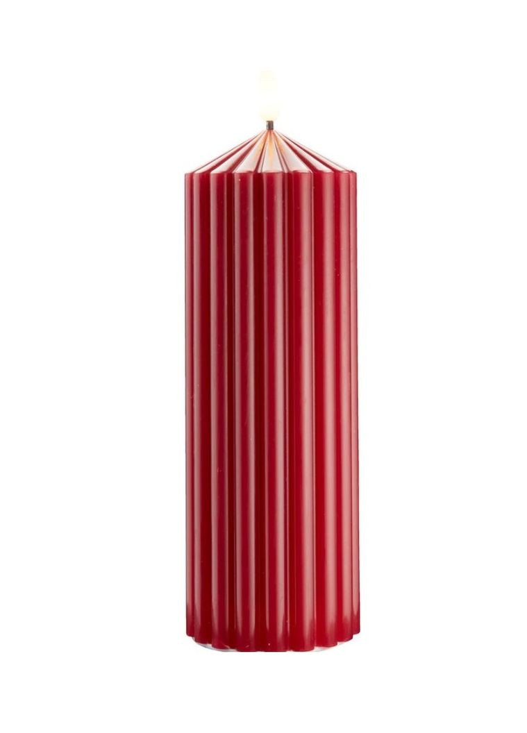 Новорічна LED-свічка д.7см в.20см червоний No Brand (266915555)