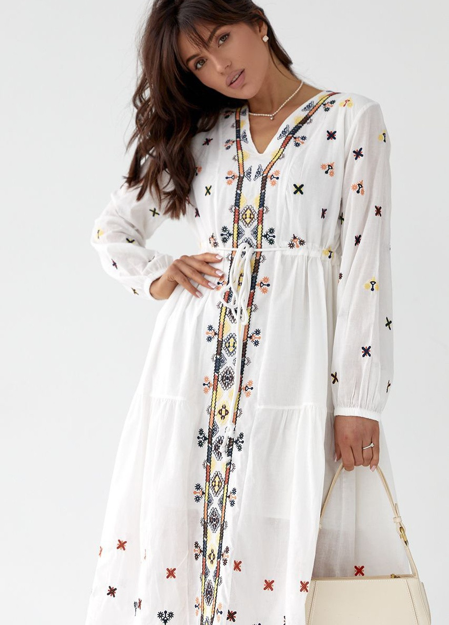 Шикарна сукня вишиванка бавовна біла No Brand (258413909)