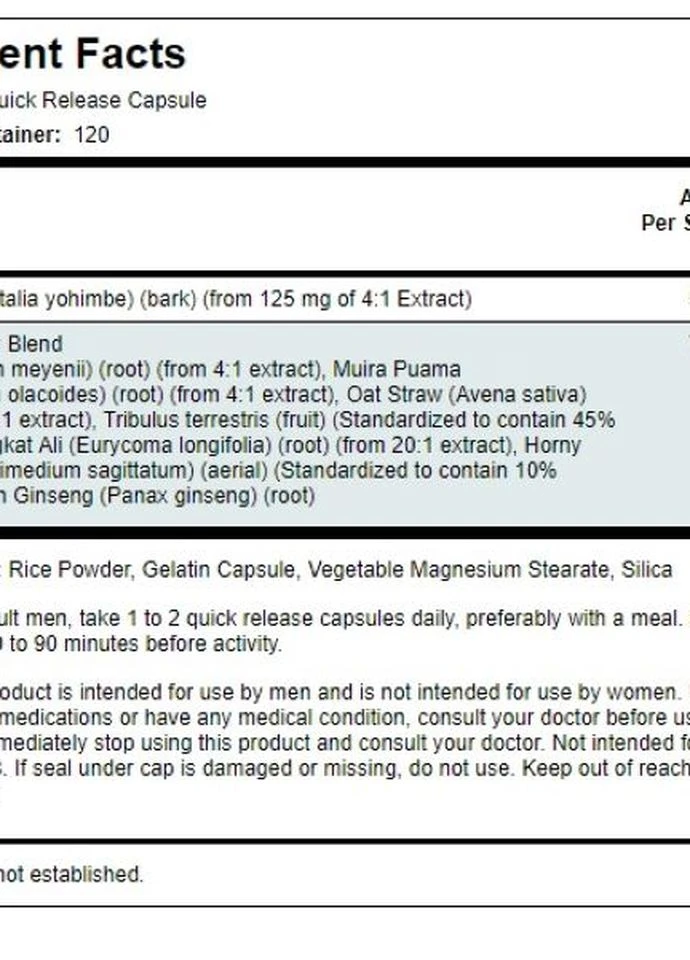 Бустер тестостерону Vi-Max Men Only 120capsules Piping Rock (261765725)