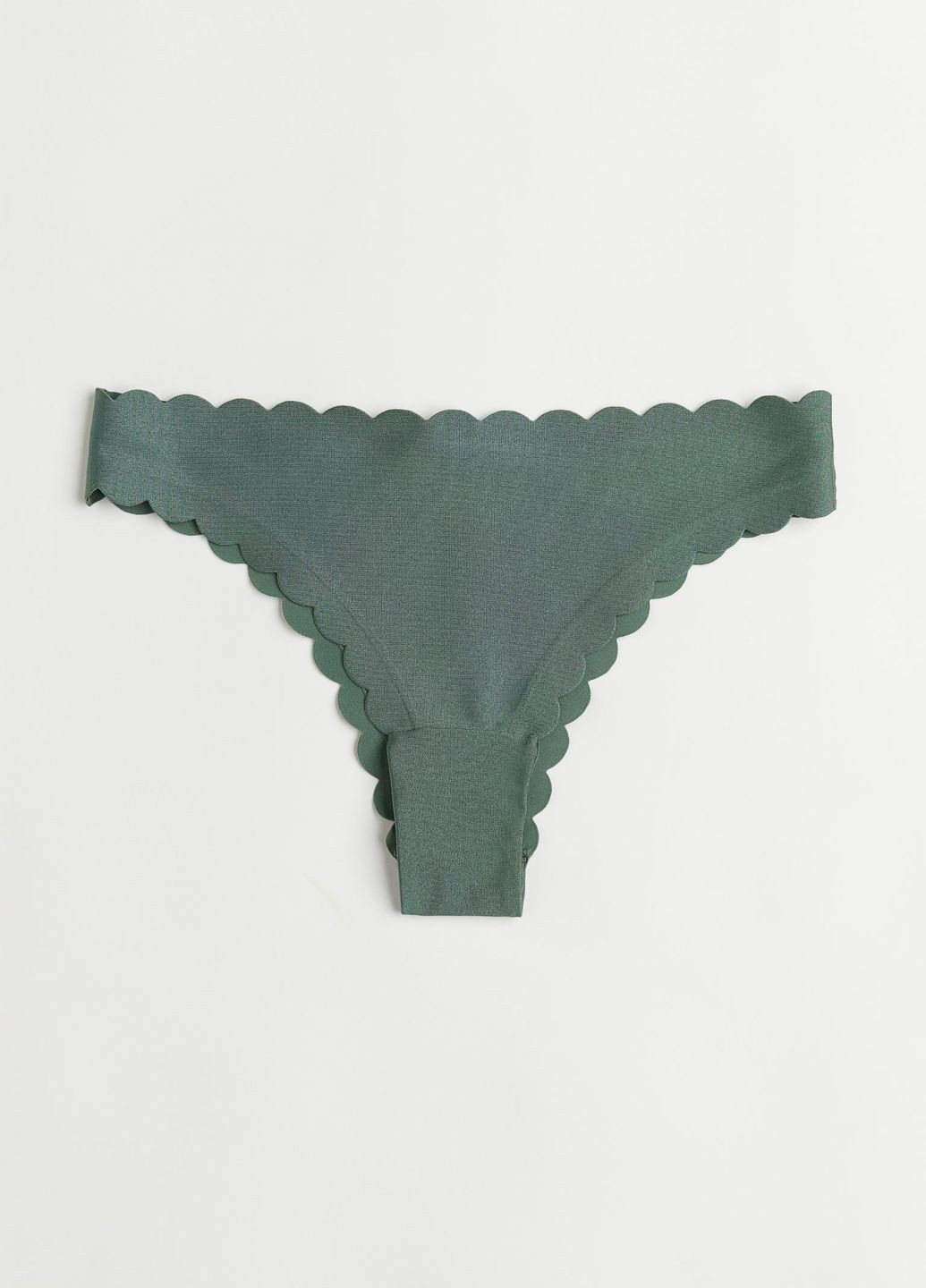 Темно-зеленые купальные трусики однотонные H&M