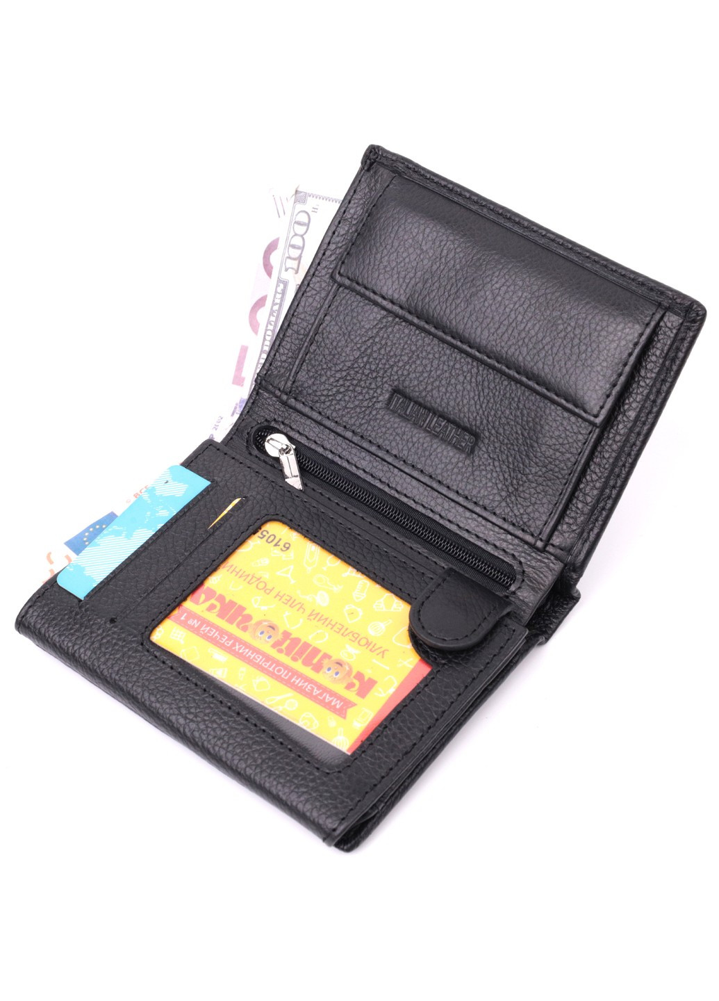 Бумажник вертикального формата из натуральной кожи 22474 Черный st leather (277980426)