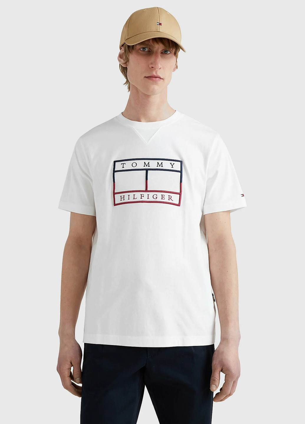 Біла футболка чоловіча Tommy Hilfiger Big Logo