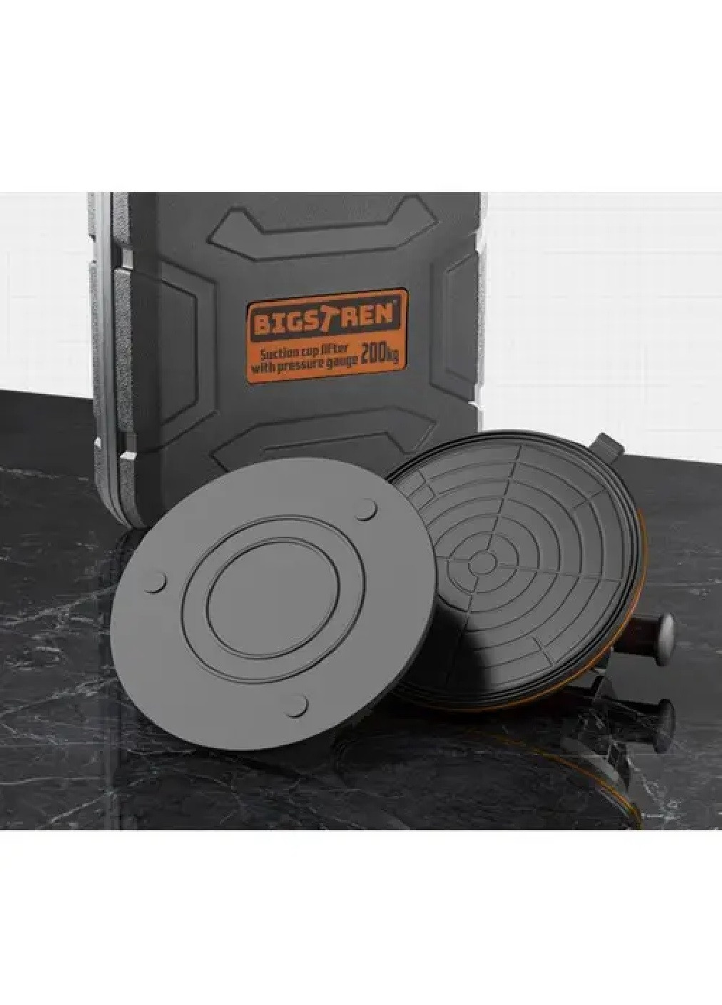 Вакуумна присоска в кейсі з манометром насосом для скла плитки вантажопідйомність 200 кг 20х20х9 см (476129-Prob) Unbranded (276773950)