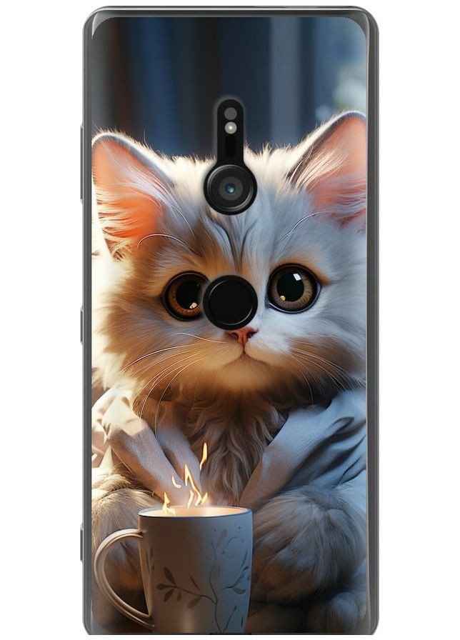 Силиконовый чехол 'White cat' для Endorphone Sony Xperia XZ3 H9436 (265392615)