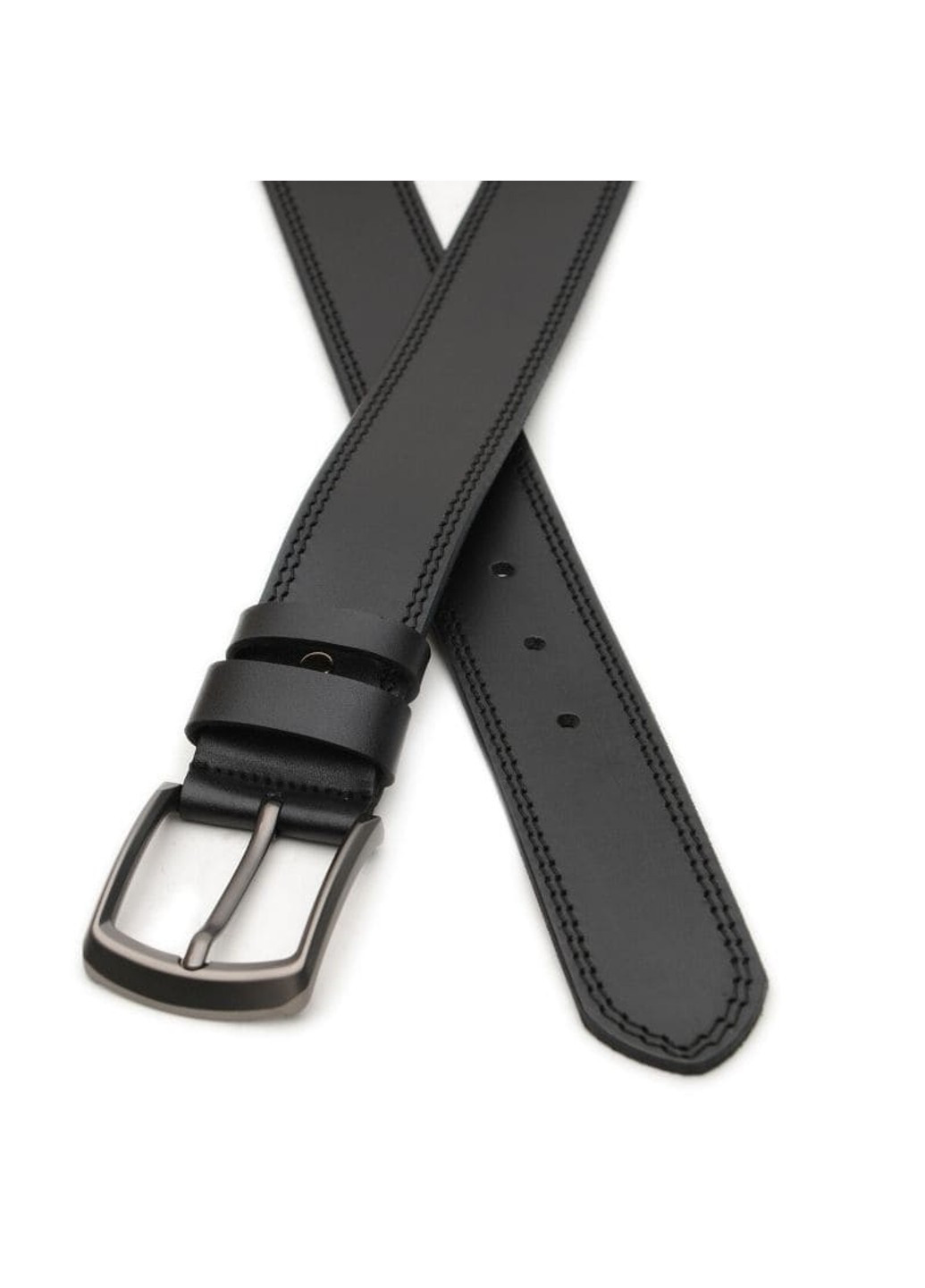 Широкий Чоловік шкіряний ремінь 4,5 см V1115GX20-black Borsa Leather (266143427)