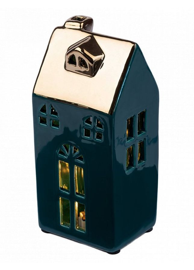 Декор "Будиночок-свічник" колір бірюзовий ЦБ-00234143 Novogod'ko (266413568)
