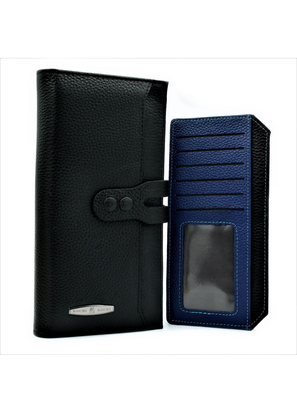 Жіночий шкіряний гаманець Weatro 19,5 х 10 х 2 см Чорний 3H09-K911-2 Le-Mon (272950043)