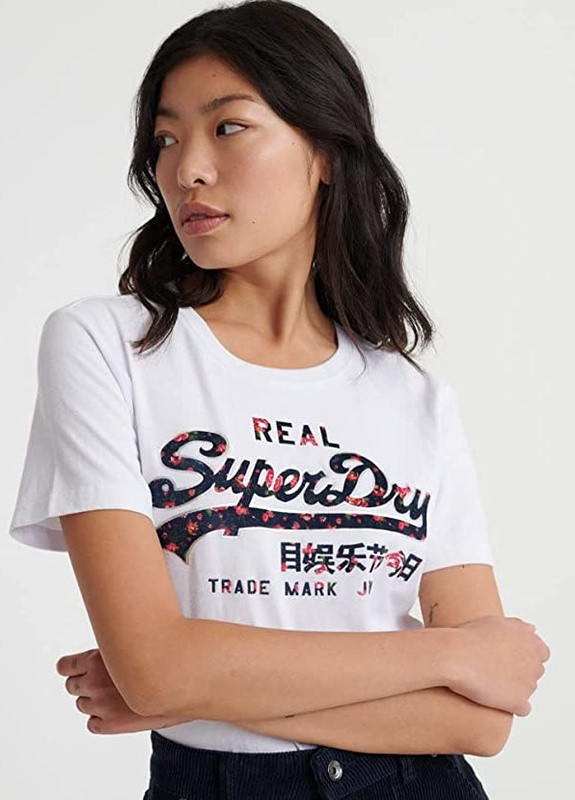 Белая футболка Superdry